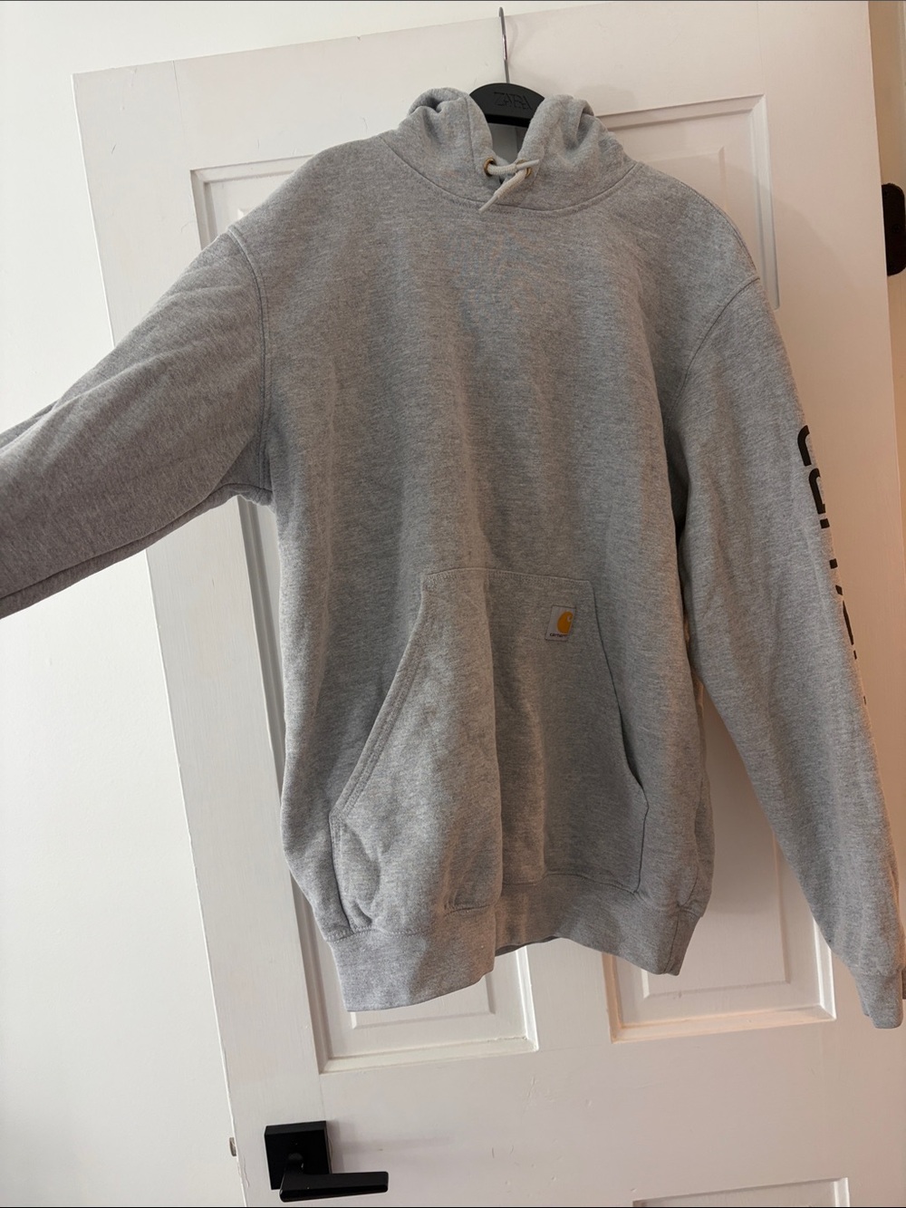 Carhartt Gray Pullover Hooded Sweatshirt with Pocket